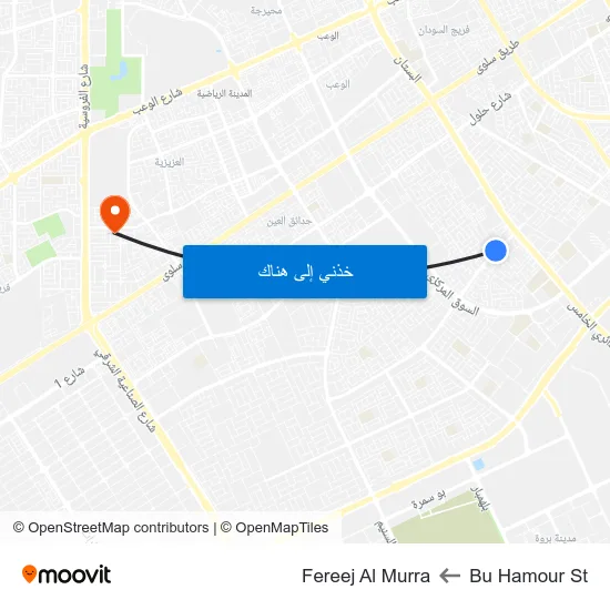 Bu Hamour St to Fereej Al Murra map