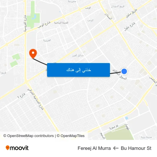 Bu Hamour St to Fereej Al Murra map