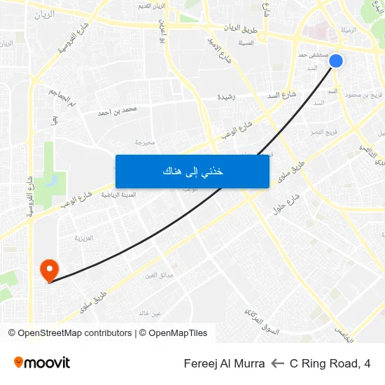 C Ring Road, 4 to Fereej Al Murra map