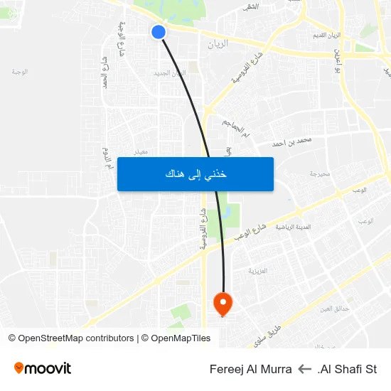 Al Shafi St. to Fereej Al Murra map