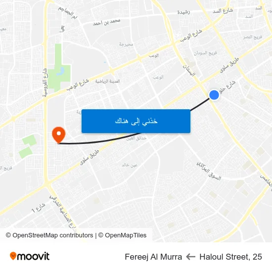 Haloul Street, 25 to Fereej Al Murra map