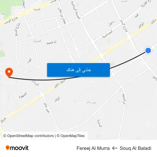 Souq Al Baladi to Fereej Al Murra map