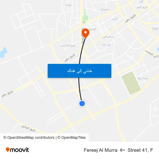 Street 41, F to Fereej Al Murra map