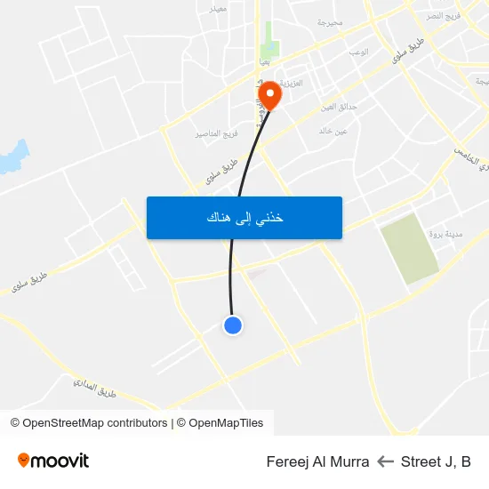 Street J, B to Fereej Al Murra map