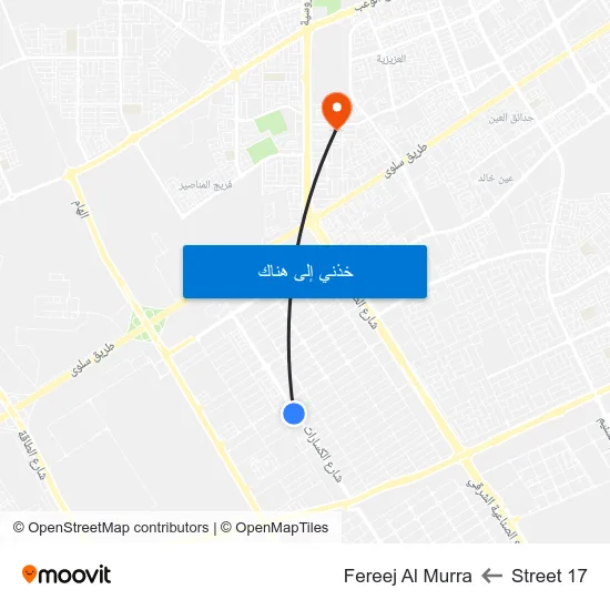 Street 17 to Fereej Al Murra map
