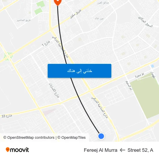 Street 52, A to Fereej Al Murra map