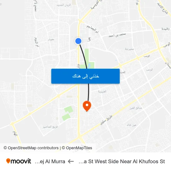 Furousiya St West Side Near Al Khufoos St to Fereej Al Murra map