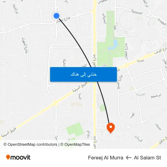 Al Salam St to Fereej Al Murra map