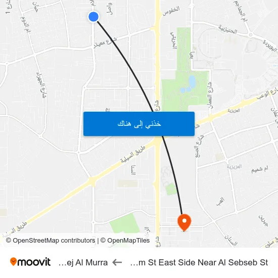 Al Salam St East Side Near Al Sebseb St to Fereej Al Murra map