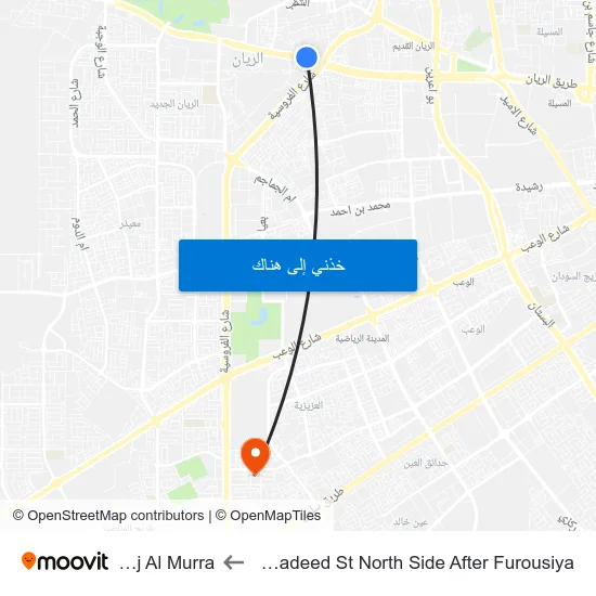 Al Rayyan Al Jadeed St North Side After Furousiya to Fereej Al Murra map