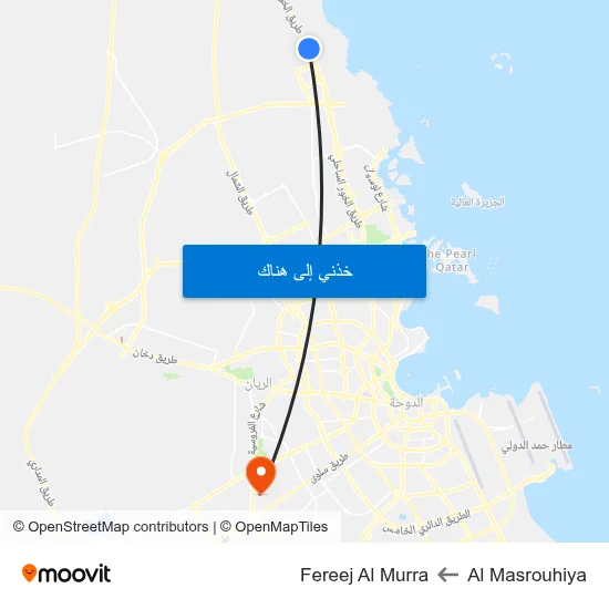 Al Masrouhiya to Fereej Al Murra map