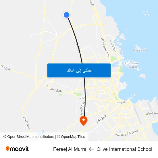 Olive International School to Fereej Al Murra map