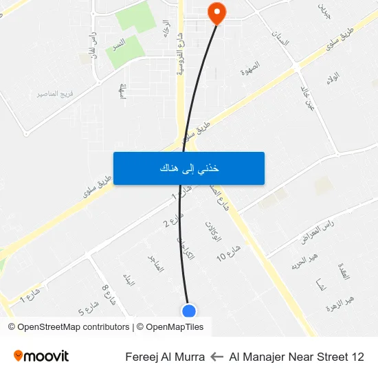 Al Manajer Near Street 12 to Fereej Al Murra map