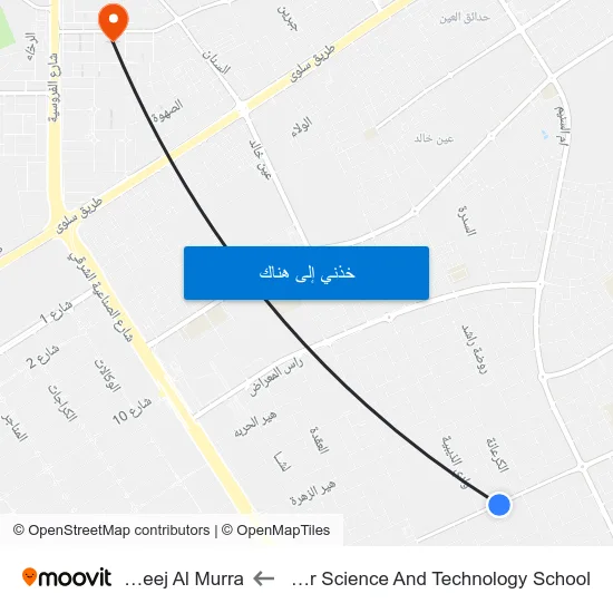 Qatar Science And Technology School to Fereej Al Murra map