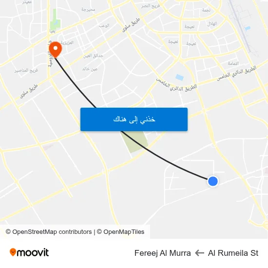 Al Rumeila St to Fereej Al Murra map