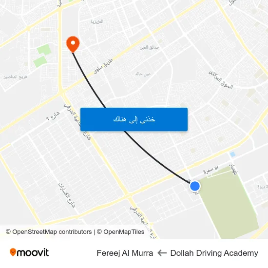 Dollah Driving Academy to Fereej Al Murra map