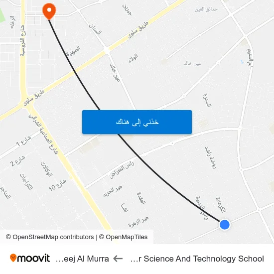 Qatar Science And Technology School to Fereej Al Murra map