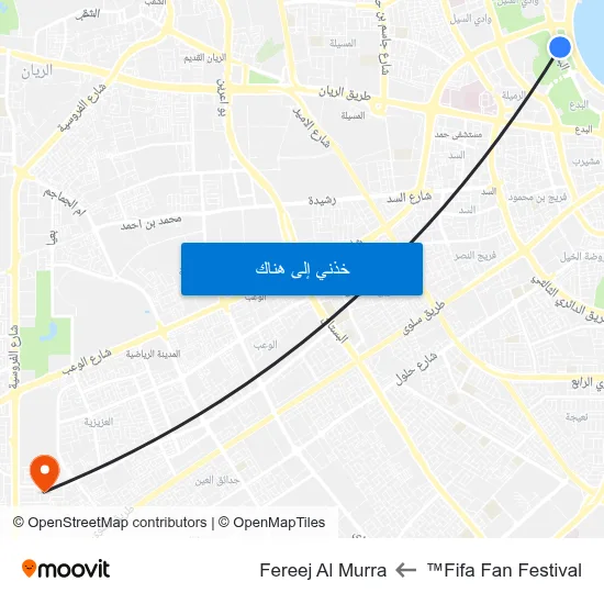 Fifa Fan Festival™ to Fereej Al Murra map