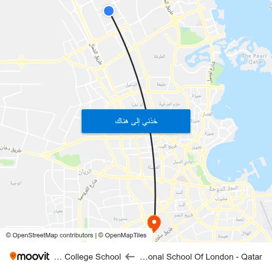International School Of London - Qatar to Doha College School map