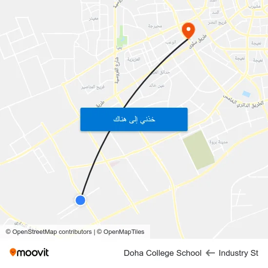 Industry St to Doha College School map
