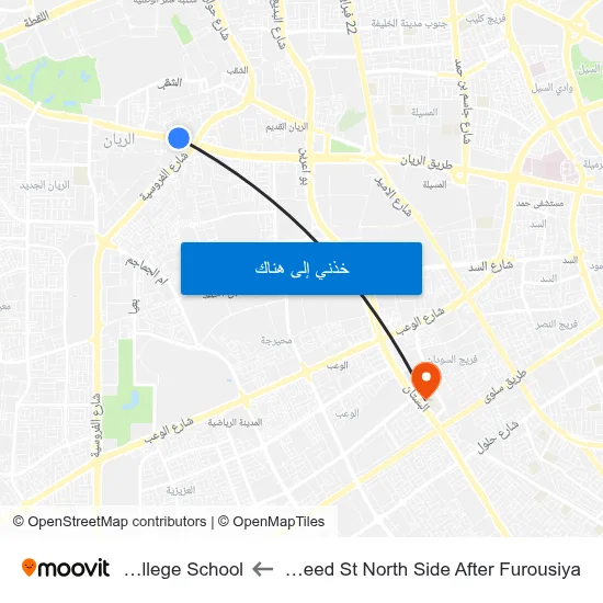Al Rayyan Al Jadeed St North Side After Furousiya to Doha College School map