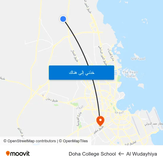 Al Wudayhiya to Doha College School map