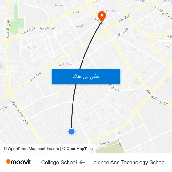 Qatar Science And Technology School to Doha College School map