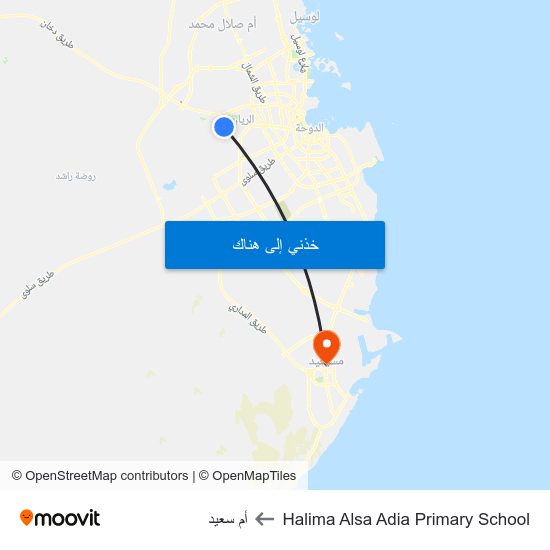 Halima Alsa Adia Primary School to أم سعيد map