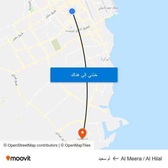 Al Meera / Al Hilal to أم سعيد map