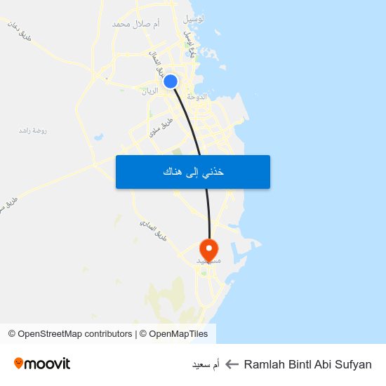 Ramlah Bintl Abi Sufyan to أم سعيد map