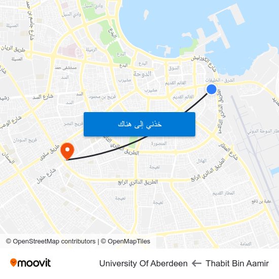 Thabit Bin Aamir to University Of Aberdeen map