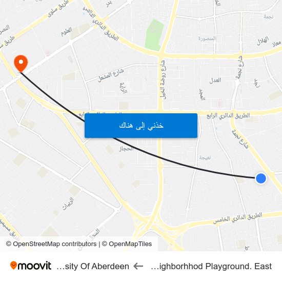 Nuaija Neighborhhod Playground. East to University Of Aberdeen map