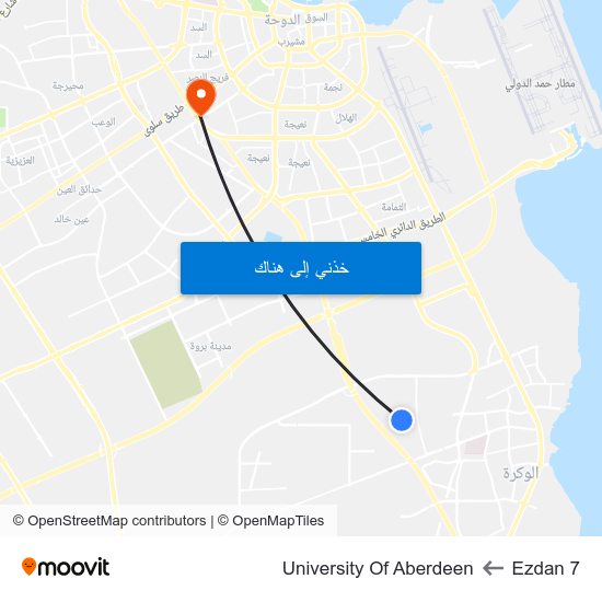 Ezdan 7 to University Of Aberdeen map