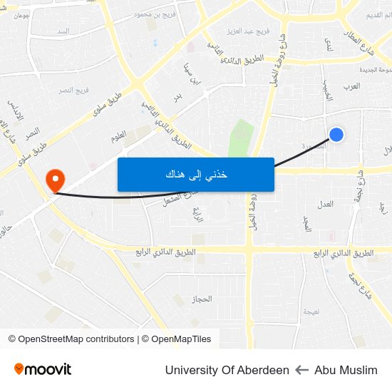 Abu Muslim to University Of Aberdeen map