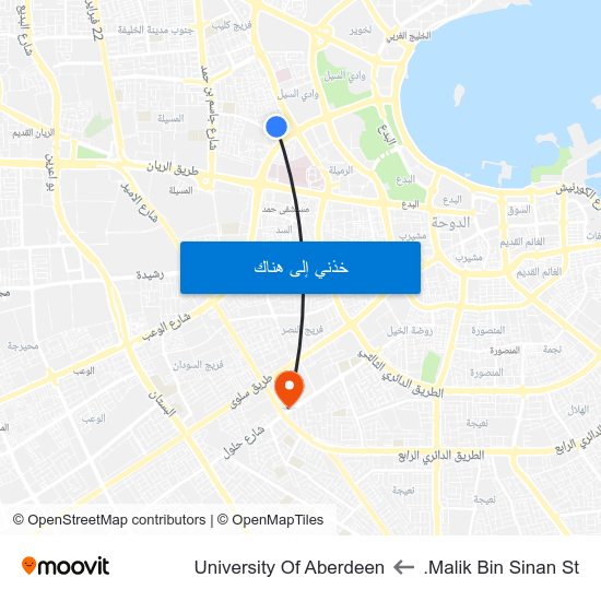 Malik Bin Sinan St. to University Of Aberdeen map