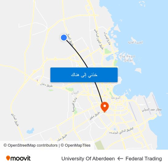 Federal Trading to University Of Aberdeen map