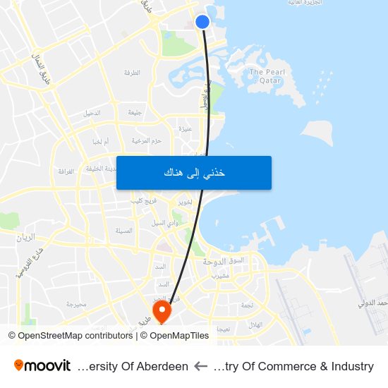 Ministry Of Commerce & Industry to University Of Aberdeen map