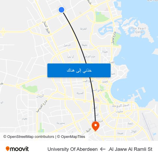 Al Jaww Al Ramli St. to University Of Aberdeen map