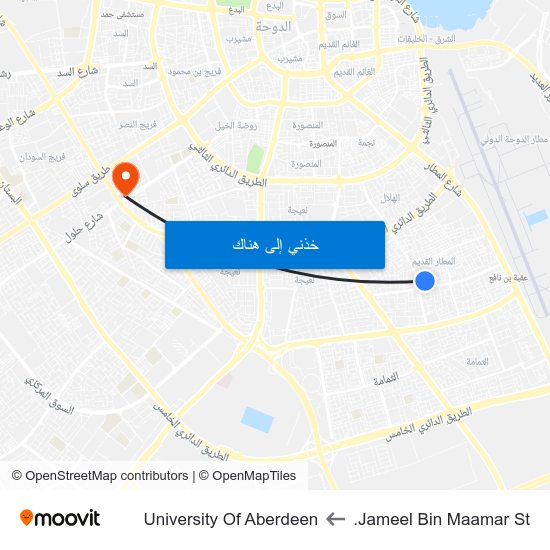 Jameel Bin Maamar St. to University Of Aberdeen map