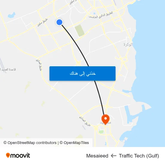 Traffic Tech (Gulf) to Mesaieed map