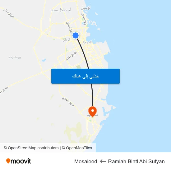 Ramlah Bintl Abi Sufyan to Mesaieed map