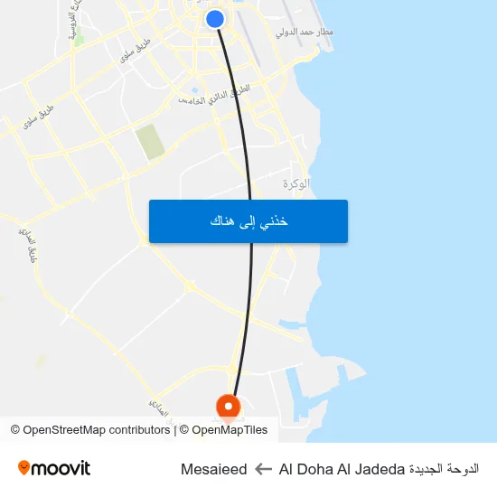 الدوحة الجديدة Al Doha Al Jadeda to Mesaieed map