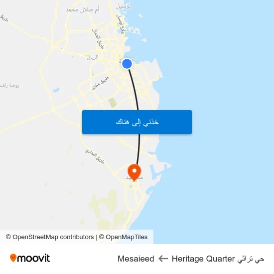 حي تراثي Heritage Quarter to Mesaieed map