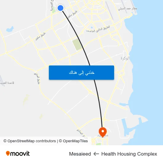 Health Housing Complex to Mesaieed map