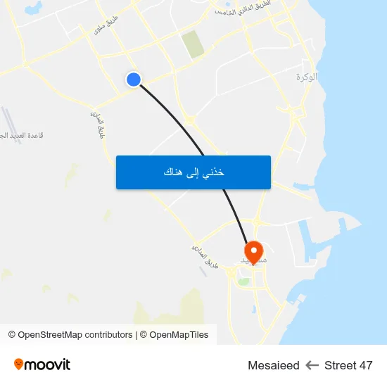 Street 47 to Mesaieed map