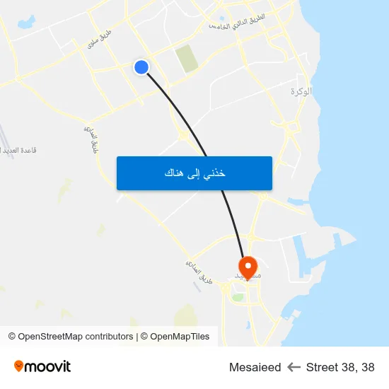 Street 38, 38 to Mesaieed map