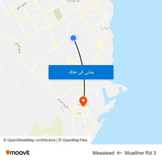 Muaither Rd 3 to Mesaieed map