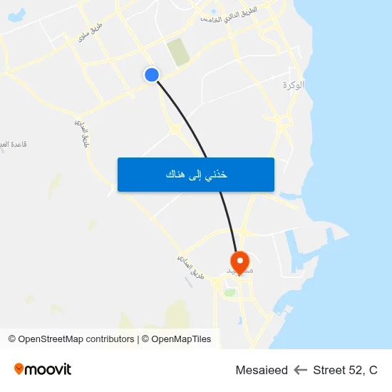 Street 52, C to Mesaieed map
