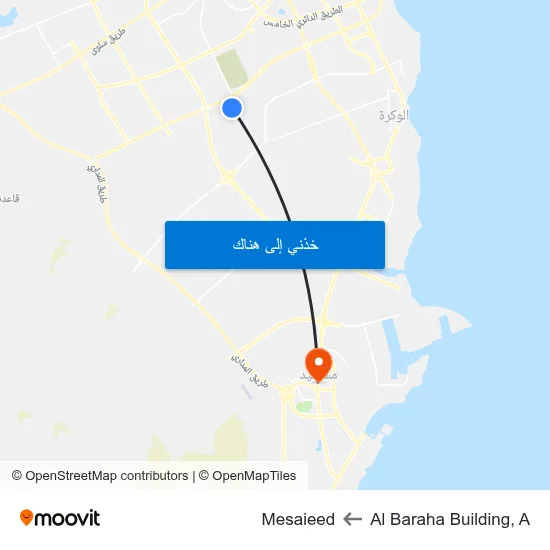 Al Baraha Building, A to Mesaieed map