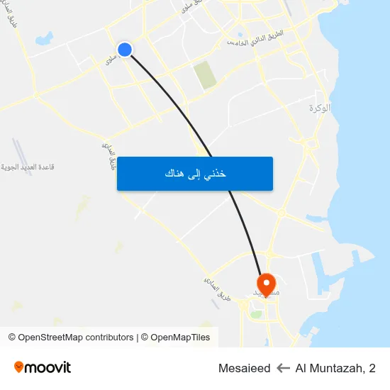 Al Muntazah, 2 to Mesaieed map